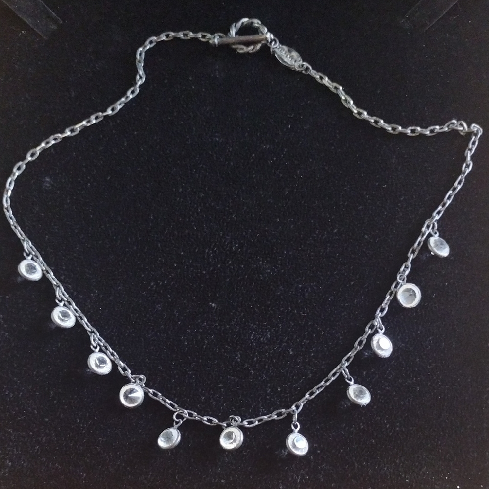 MMA Metropolitan Museum Of Art Silver Tone Crystal Necklace